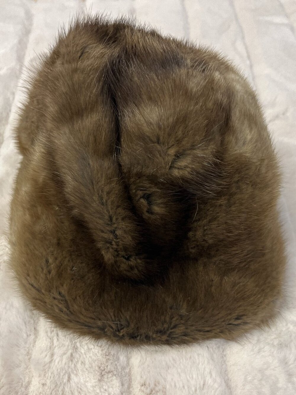 Vintage Authentic Muskrat Fur Hat Holt Renfrew